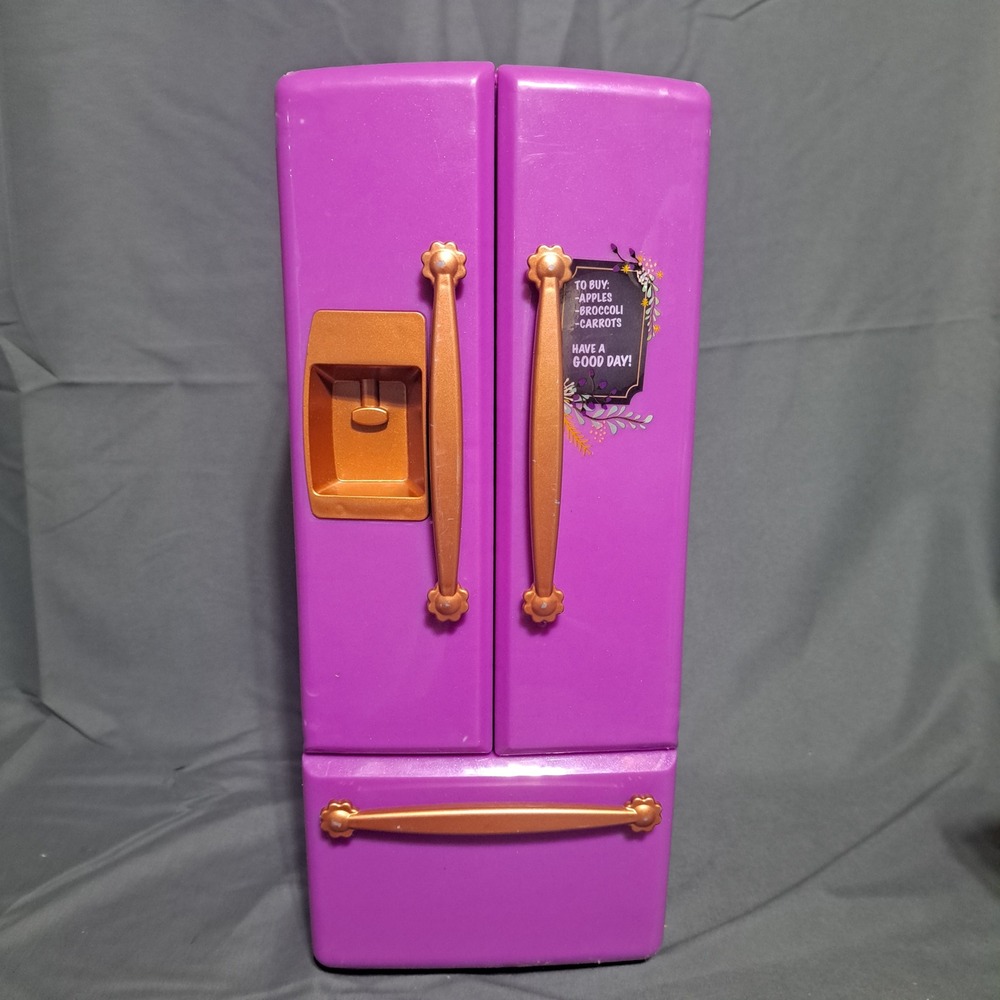 Our Generation 16" Purple Refrigerator Plastic for 18" Dolls Shelf Inserts Opens